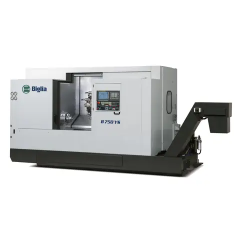 Tornio CNC Biglia B750 YS con torretta motorizzata a 16 posizioni